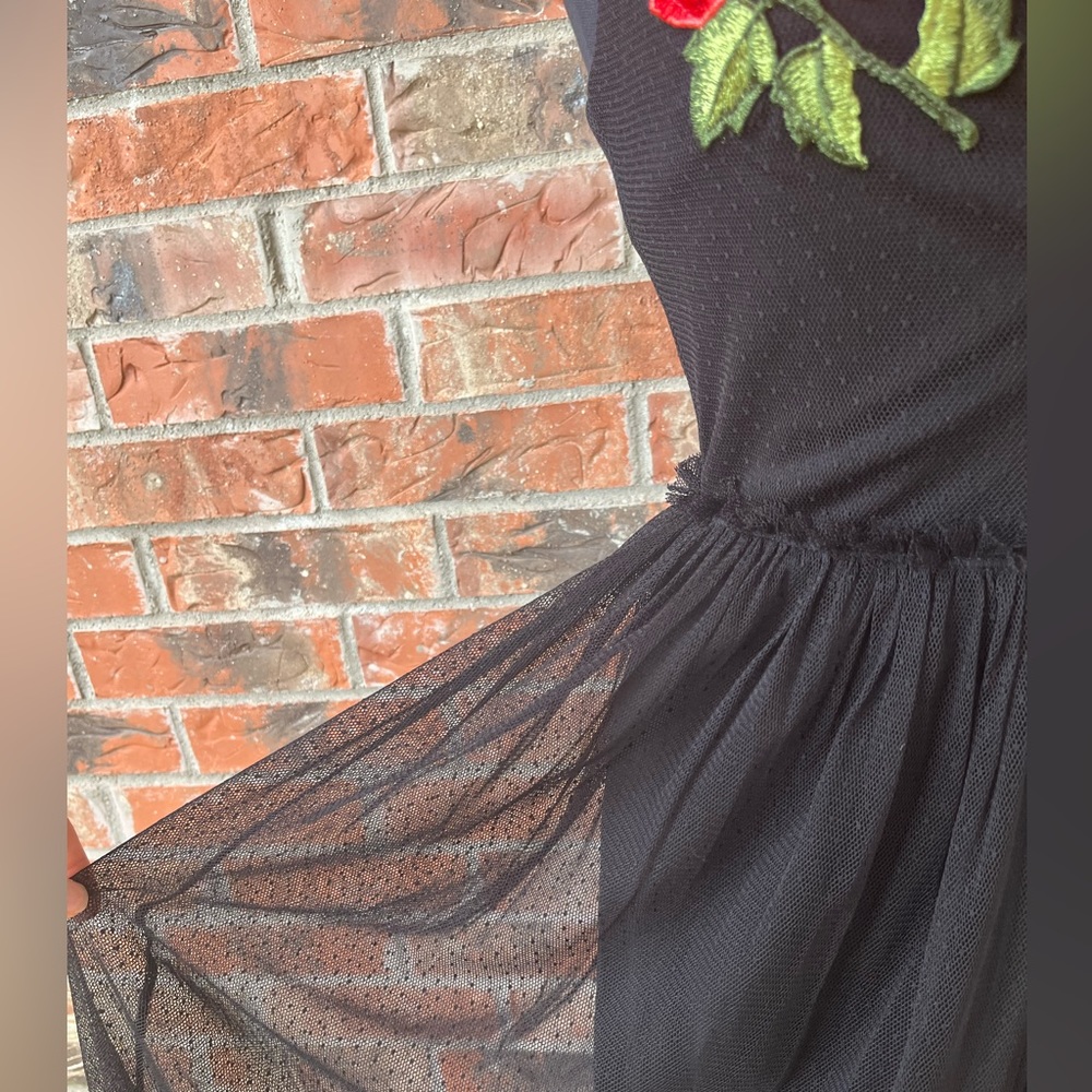 Honey and Rosie Rose Embroidered Long Dress - Picture 13 of 14